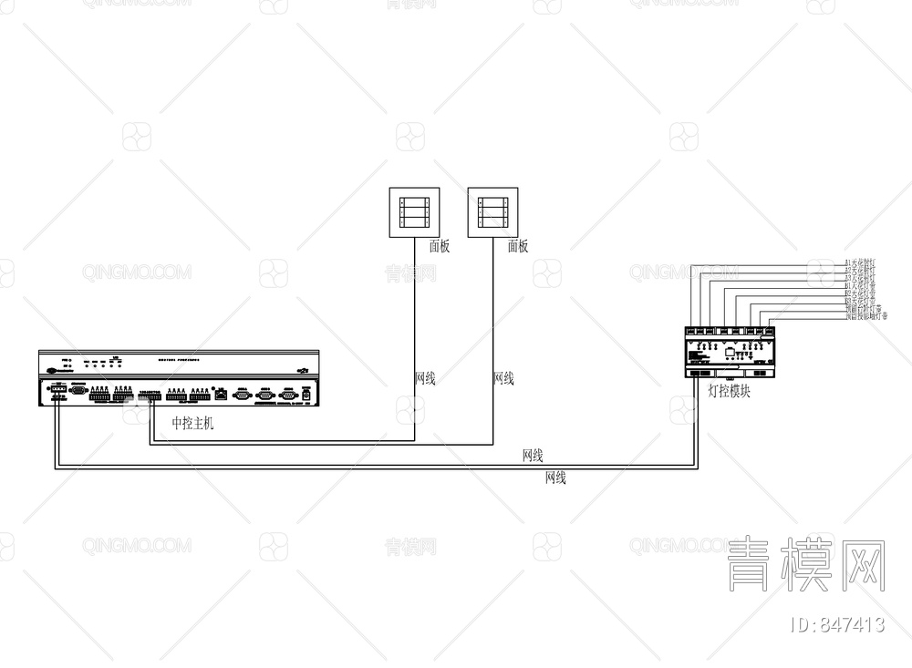 150㎡大会议室CAD施工图 会议室布线 暗门隐藏门【ID:847413】