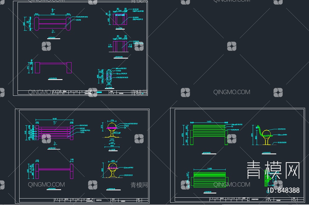 树池座凳施工图【ID:848388】