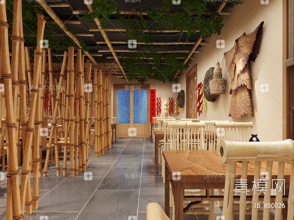 农家乐餐厅3D模型下载【ID:850026】