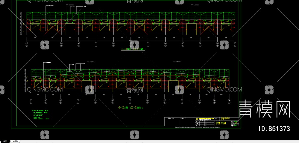 河南恒安纸业钢结构工程CAD【ID:851373】