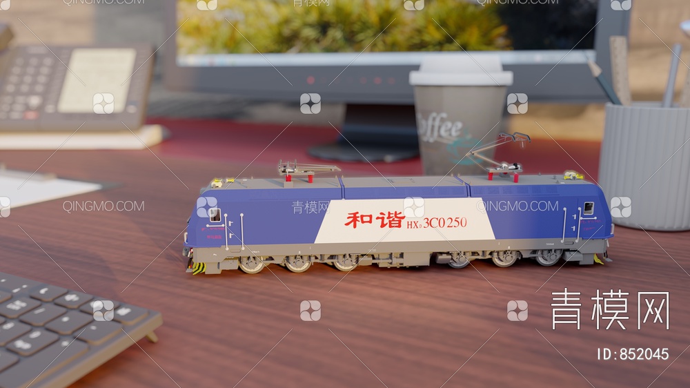 HXD电力机车 火车3D模型下载【ID:852045】