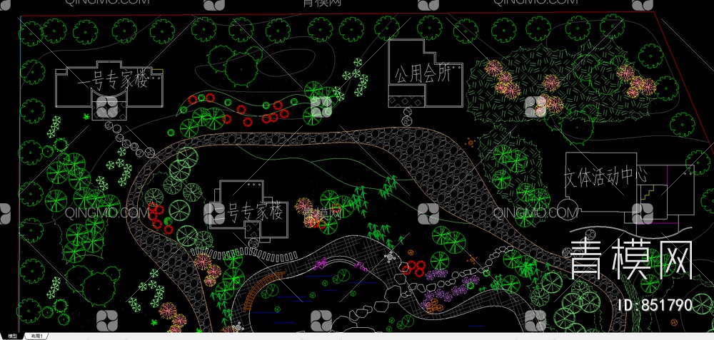 某休闲区园林规划平面图【ID:851790】