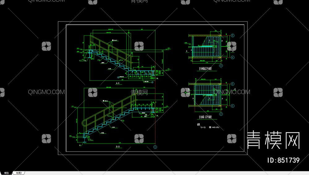 某公司投资完整钢结构工程CAD图【ID:851739】