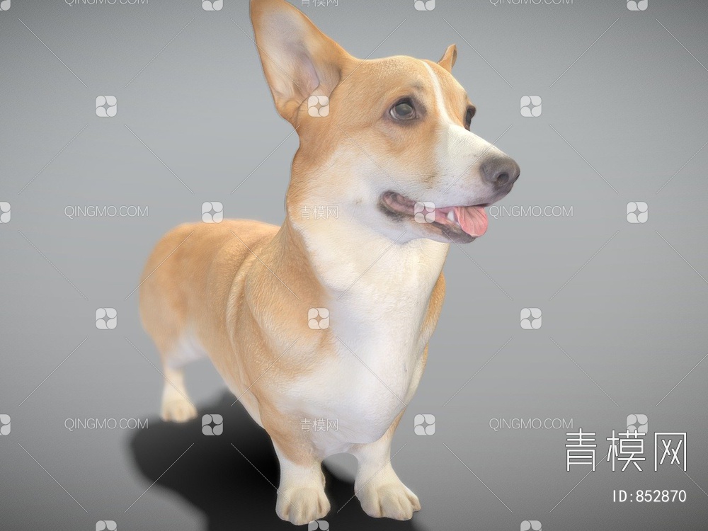 宠物狗3D模型下载【ID:852870】