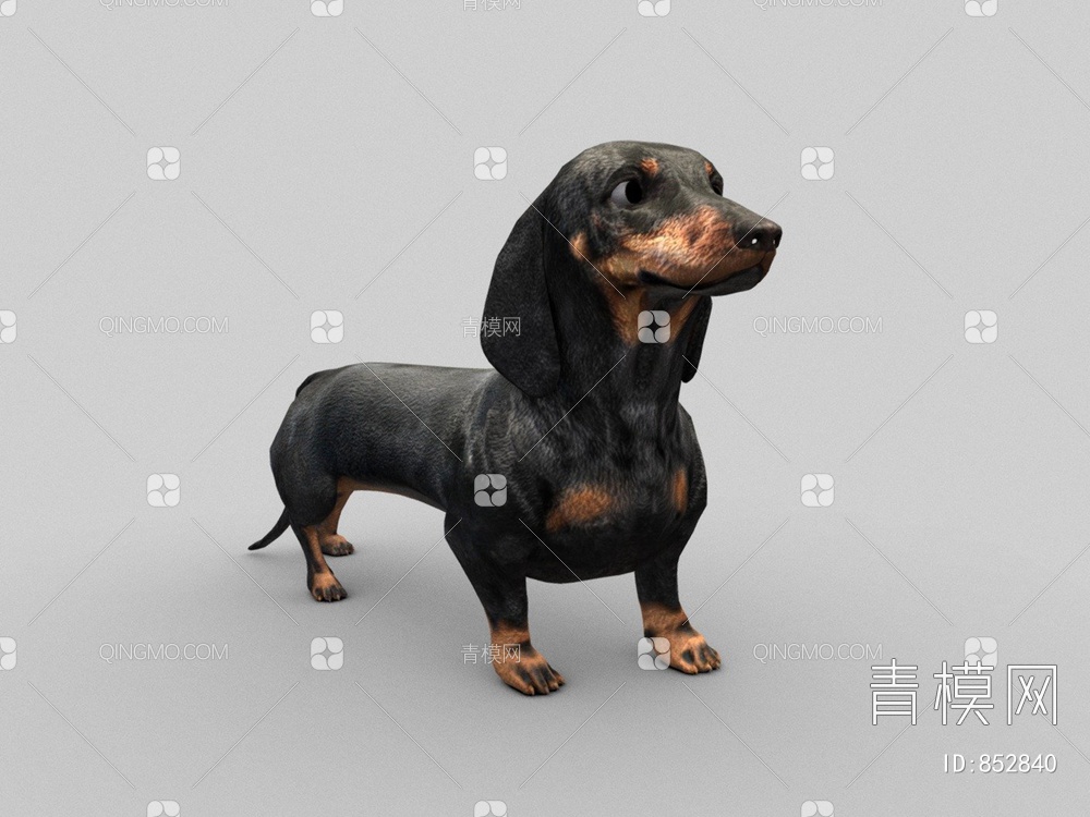 宠物狗3D模型下载【ID:852840】