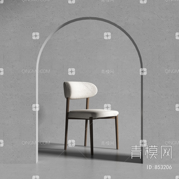 布艺单椅3D模型下载【ID:853206】
