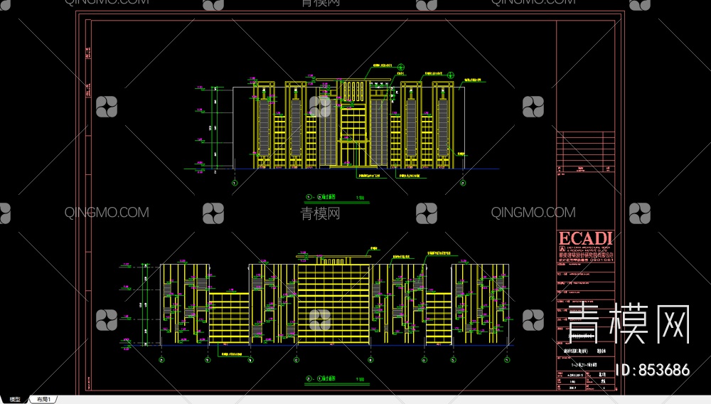 浦东世纪花园二期南块小别墅方案及建筑施工图【ID:853686】