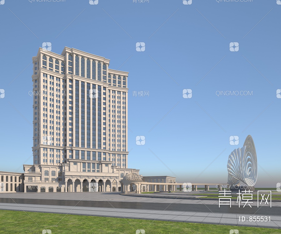酒店3D模型下载【ID:855531】