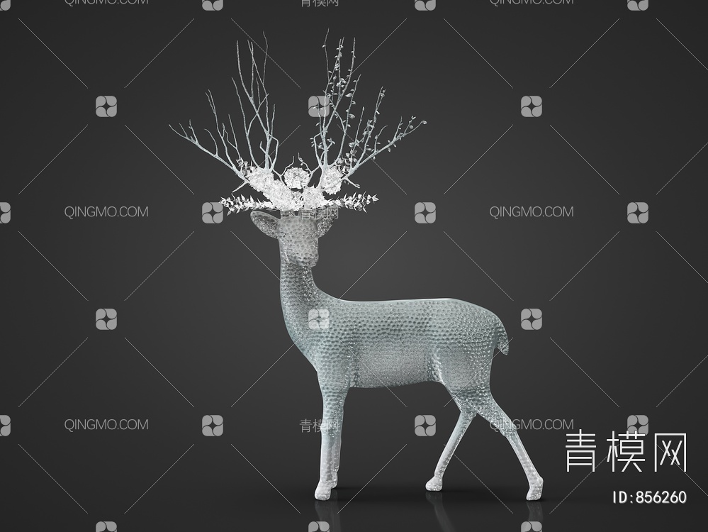鹿雕塑3D模型下载【ID:856260】