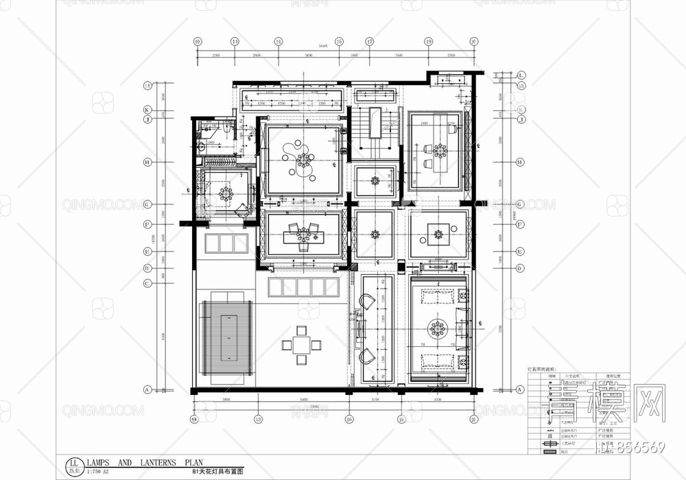 CCD京基别墅CAD施工图+效果图   家装  豪宅 私宅【ID:856569】