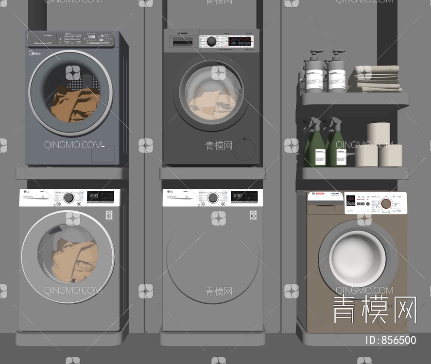 洗衣机SU模型下载【ID:856500】