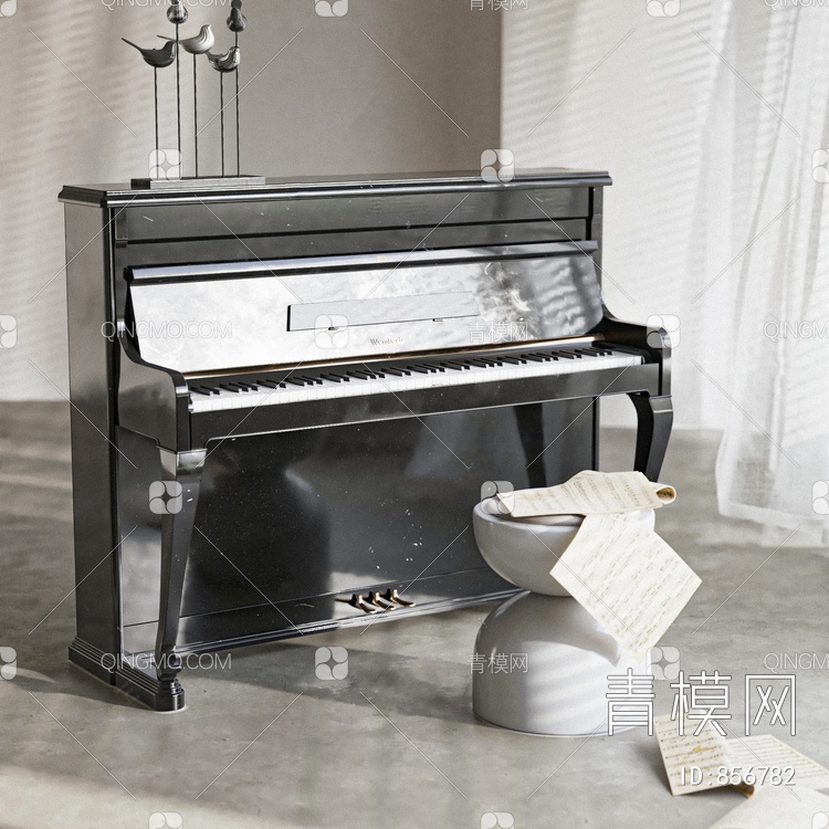 钢琴3D模型下载【ID:856782】