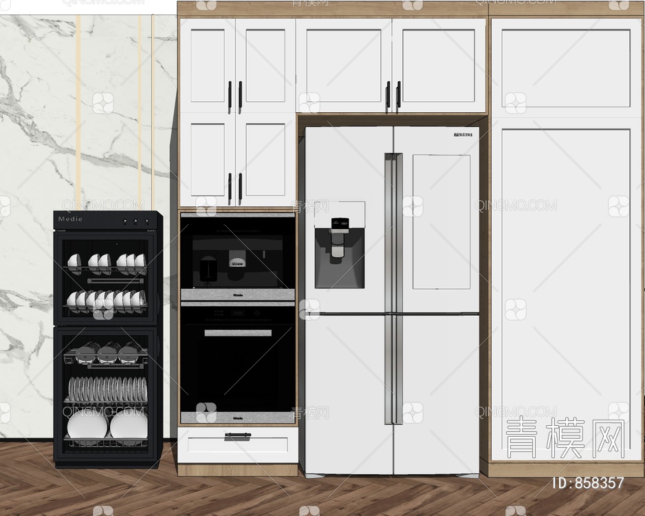 冰箱冰柜 洗碗机SU模型下载【ID:858357】