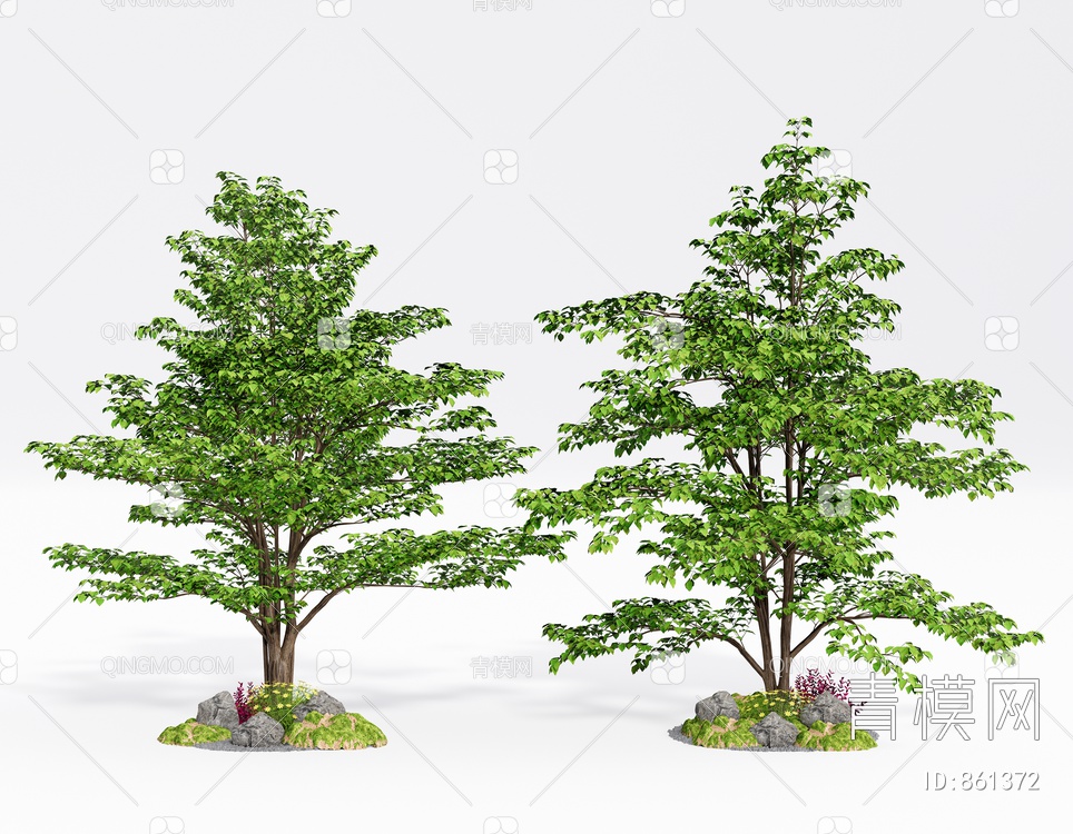 景观树 景观植物 乔木SU模型下载【ID:861372】