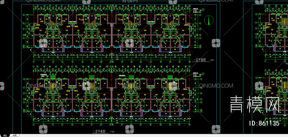 多层住宅楼总图【ID:861135】