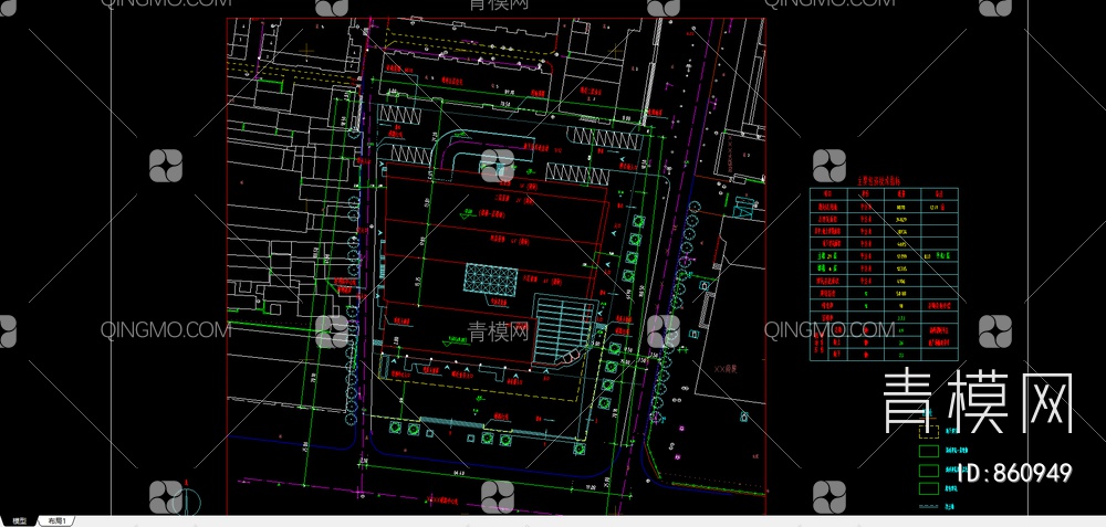 功能复杂的综合商业办公楼施工图【ID:860949】