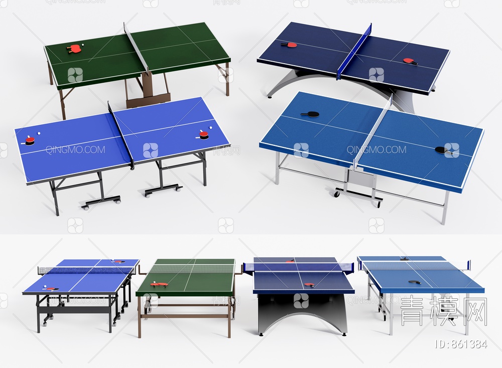乒乓球桌 乒乓球台SU模型下载【ID:861384】