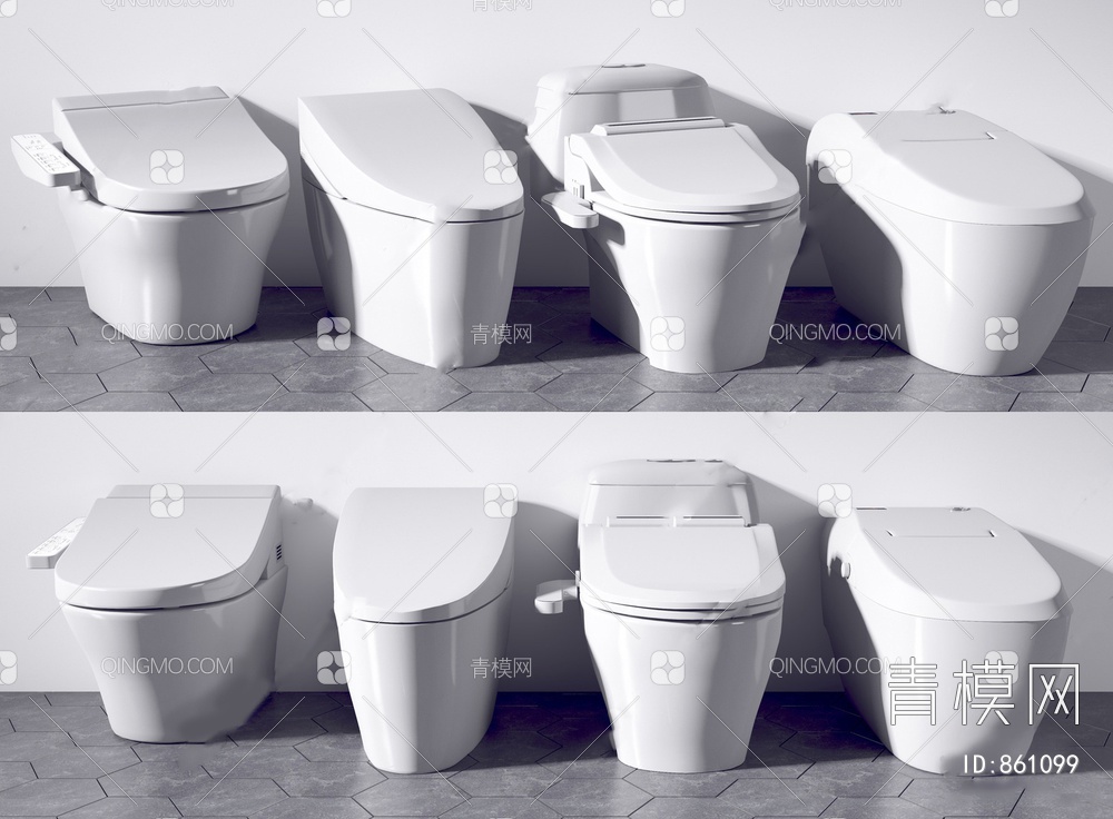 最新智能马桶, 坐便器 ,卫生间洁具SU模型下载【ID:861099】