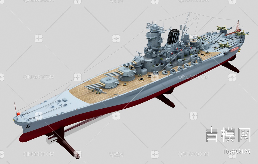 军舰，战舰3D模型下载【ID:862125】