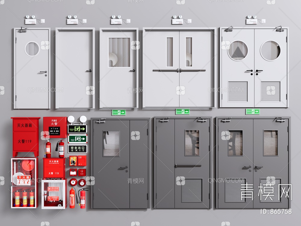 消防门SU模型下载【ID:865758】
