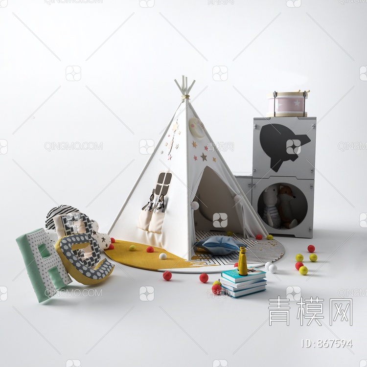 温馨帐篷3D模型下载【ID:867594】