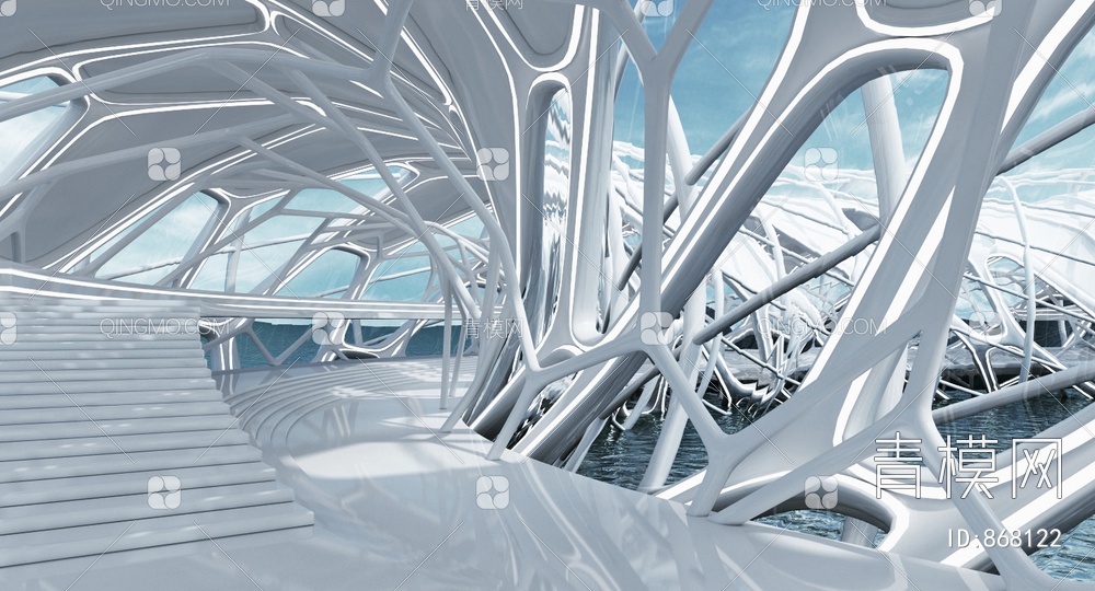 科幻结构 艺术建筑3D模型下载【ID:868122】