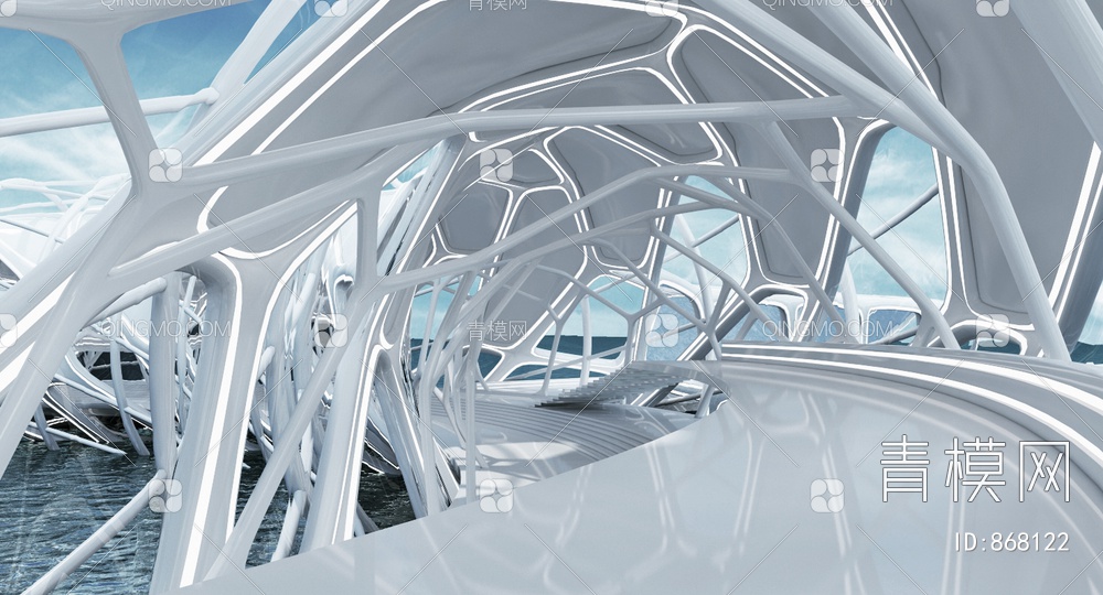 科幻结构 艺术建筑3D模型下载【ID:868122】