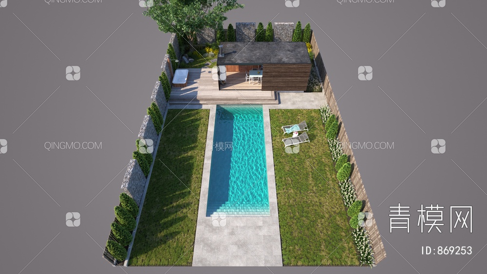花园 庭院3D模型下载【ID:869253】