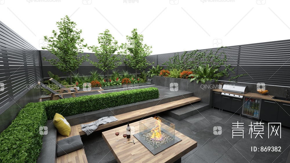 花园 庭院3D模型下载【ID:869382】