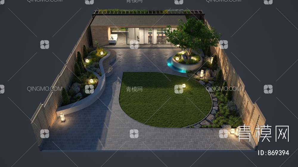 花园 庭院3D模型下载【ID:869394】