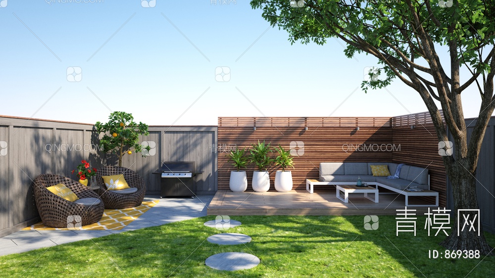 花园 庭院3D模型下载【ID:869388】