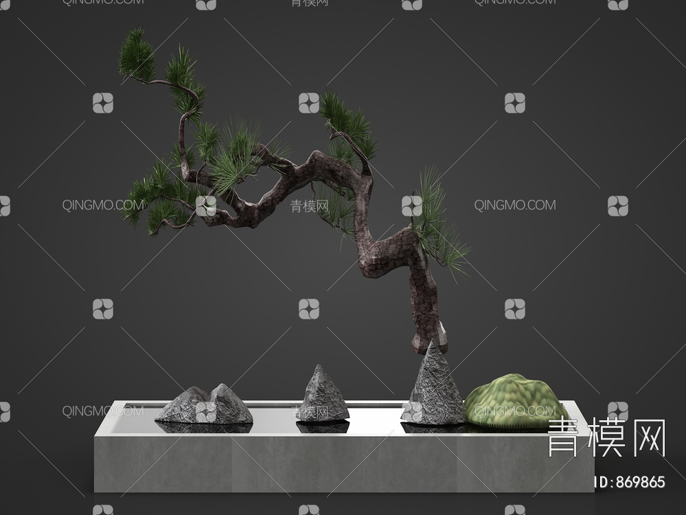 景观小品 松树3D模型下载【ID:869865】