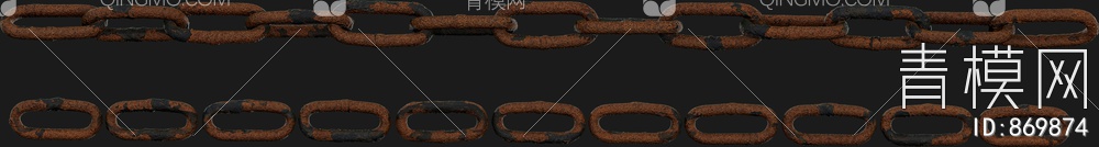 铁链 生锈铁链3D模型下载【ID:869874】