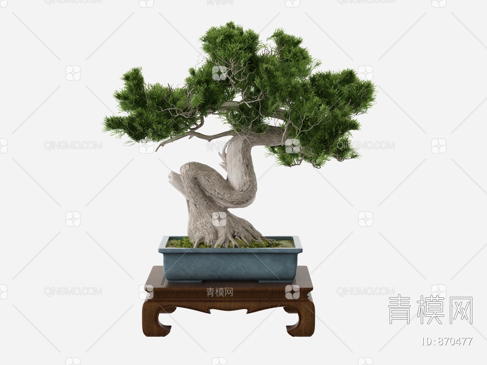 松树盆栽3D模型下载【ID:870477】