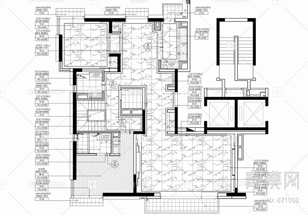三层别墅全套CAD施工图+效果图+硬装软装方案文本【ID:871002】