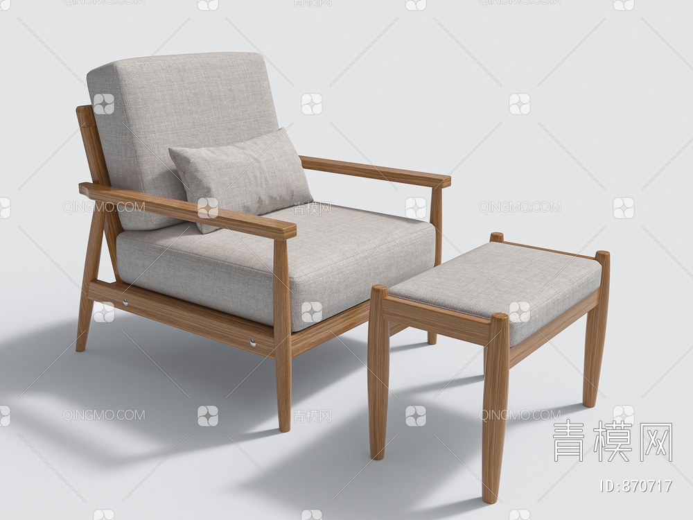 单人休闲沙发3D模型下载【ID:870717】