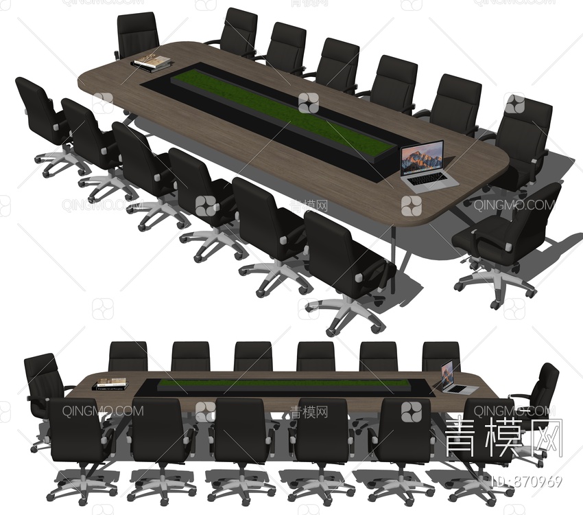 会议桌SU模型下载【ID:870969】