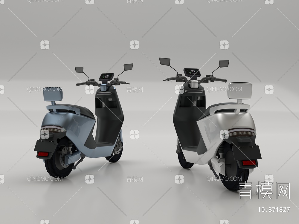 电动车 电动摩托车 电瓶车3D模型下载【ID:871827】