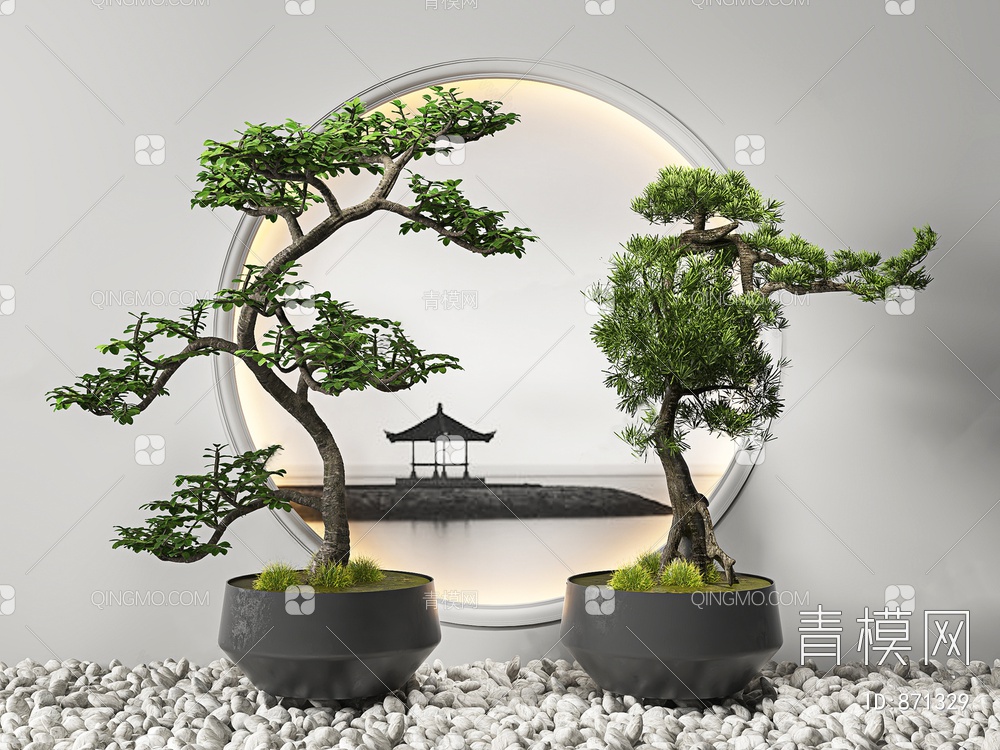 松树盆栽3D模型下载【ID:871329】