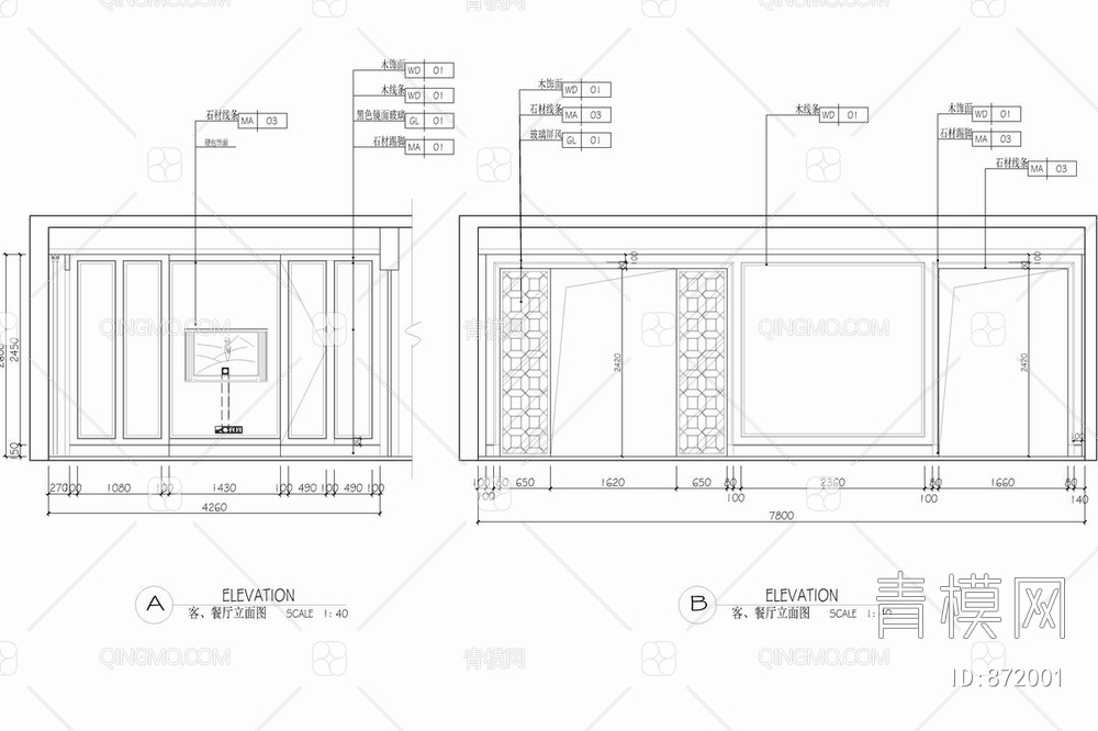 190平大平层CAD全套施工图+效果图【ID:872001】