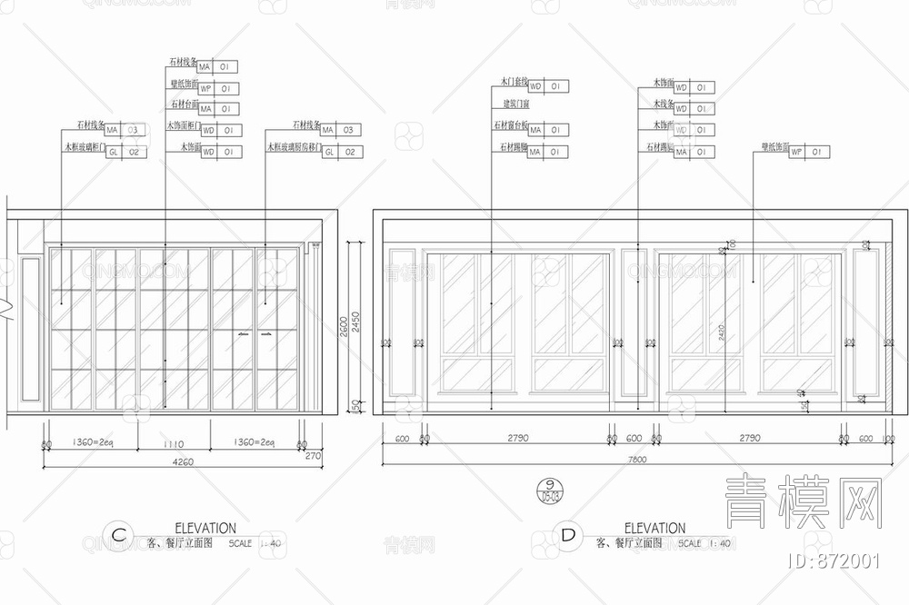 190平大平层CAD全套施工图+效果图【ID:872001】