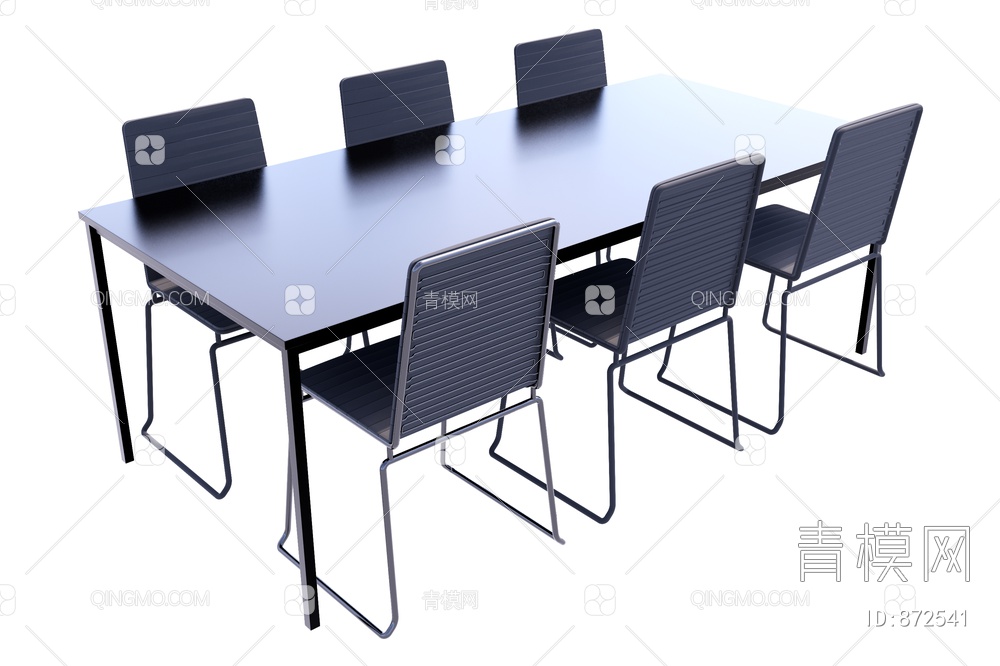 办公会议桌椅组合SU模型下载【ID:872541】