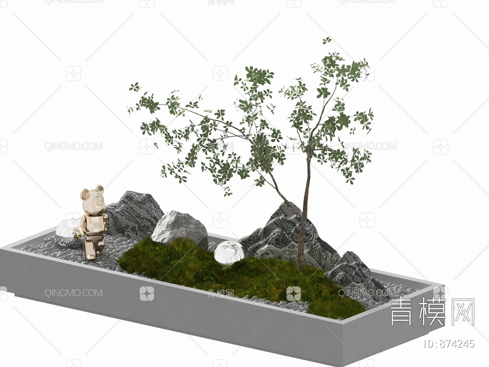 景观植物小品3D模型下载【ID:874245】
