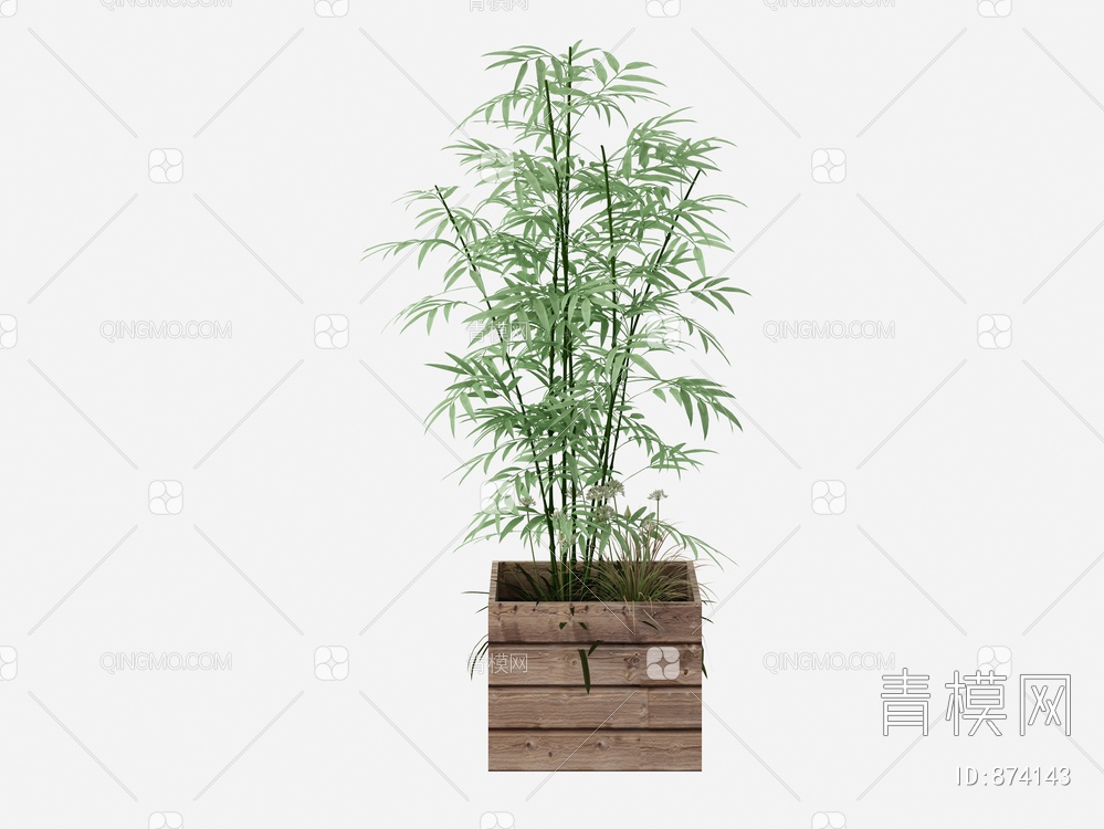 竹子盆栽3D模型下载【ID:874143】