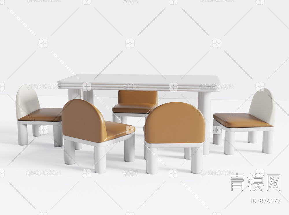 儿童桌椅3D模型下载【ID:876072】