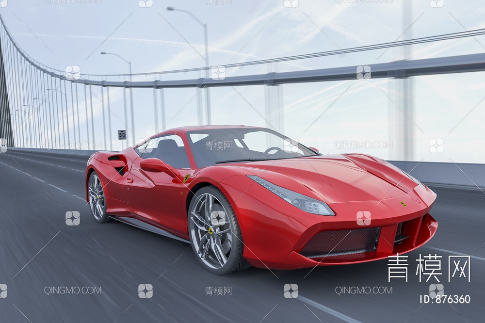 法拉利汽车 Ferrari_488_GTB3D模型下载【ID:876360】