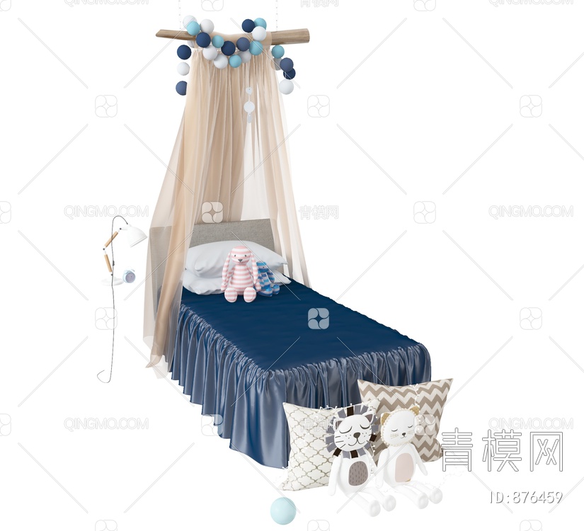 儿童床3D模型下载【ID:876459】