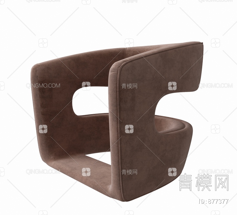 单人沙发3D模型下载【ID:877377】