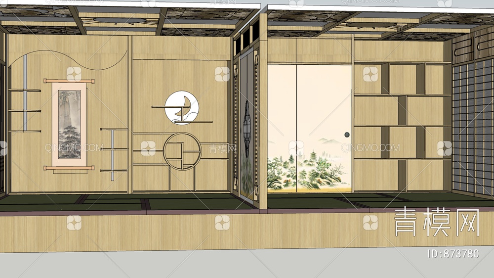 榻榻米SU模型下载【ID:873780】