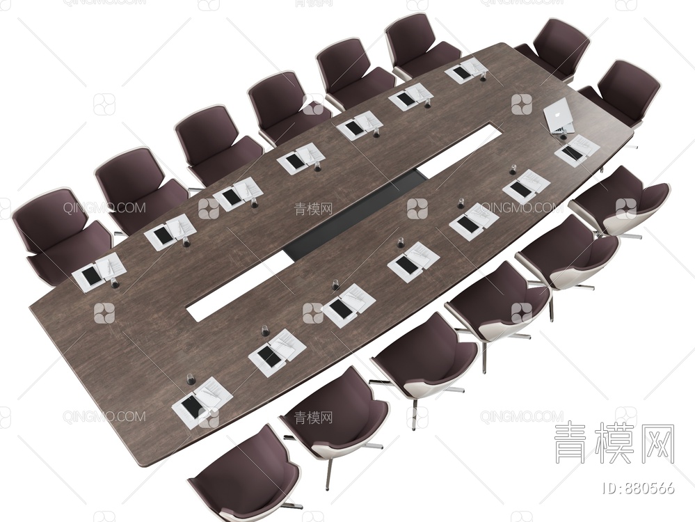 会议桌椅3D模型下载【ID:880566】
